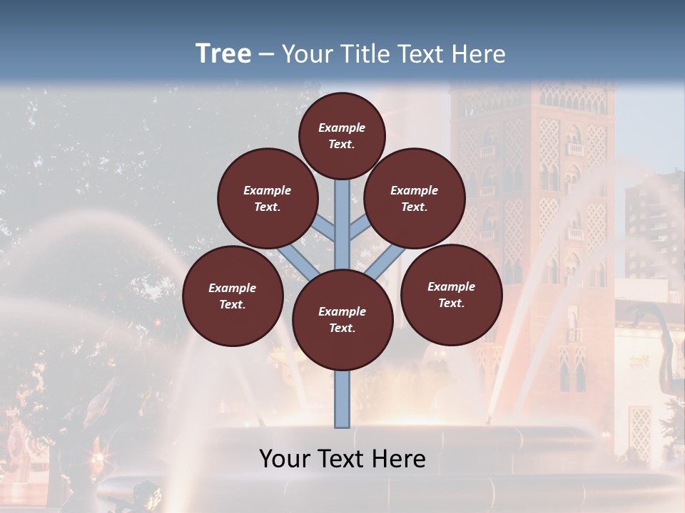 Fountain Midwest Dragon PowerPoint Template