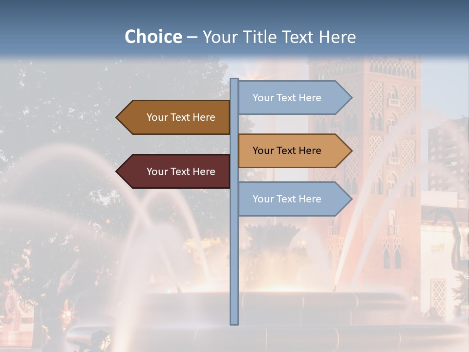 Fountain Midwest Dragon PowerPoint Template