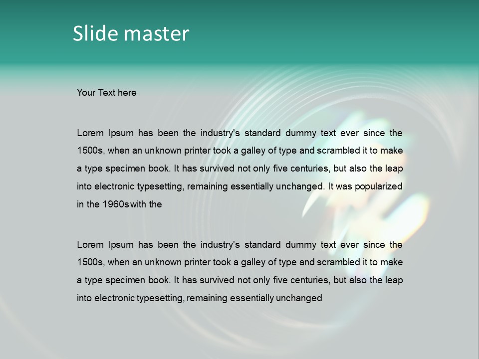 Reflection Industry Equipment PowerPoint Template