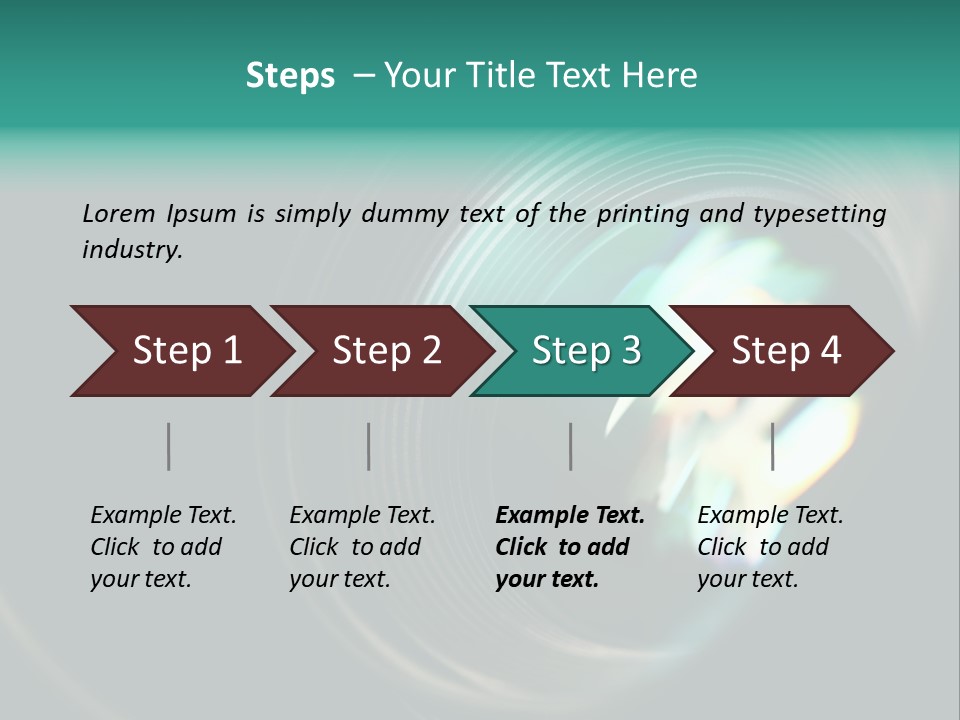 Reflection Industry Equipment PowerPoint Template