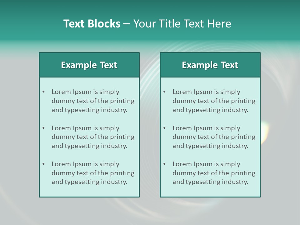 Reflection Industry Equipment PowerPoint Template