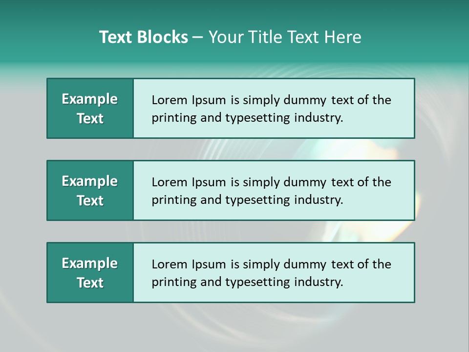 Reflection Industry Equipment PowerPoint Template