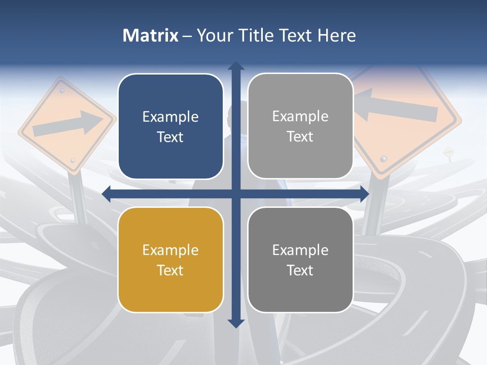 Crossroads Need Direction Confusion PowerPoint Template