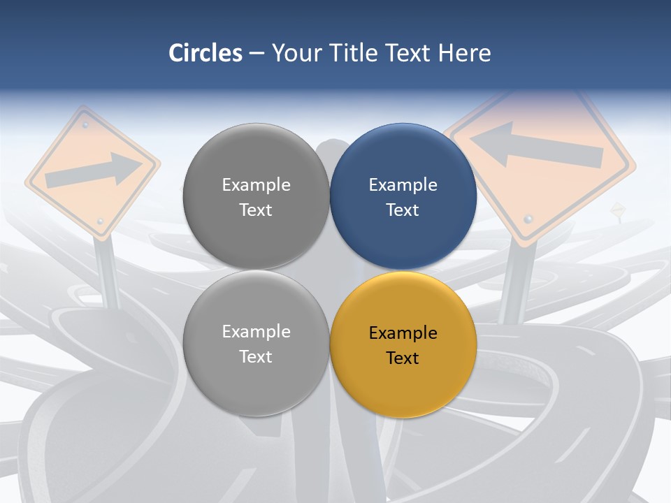 Crossroads Need Direction Confusion PowerPoint Template