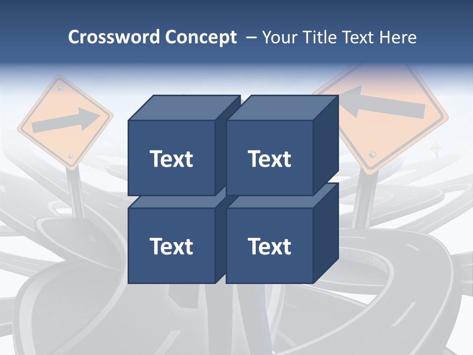 Crossroads Need Direction Confusion PowerPoint Template