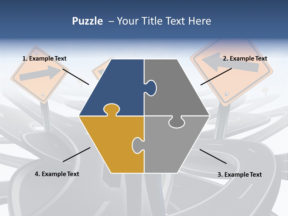 Crossroads Need Direction Confusion PowerPoint Template