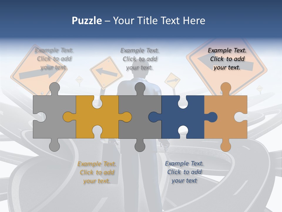 Crossroads Need Direction Confusion PowerPoint Template