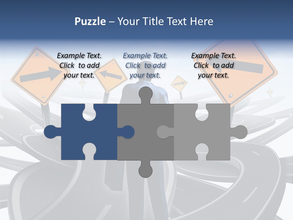 Crossroads Need Direction Confusion PowerPoint Template