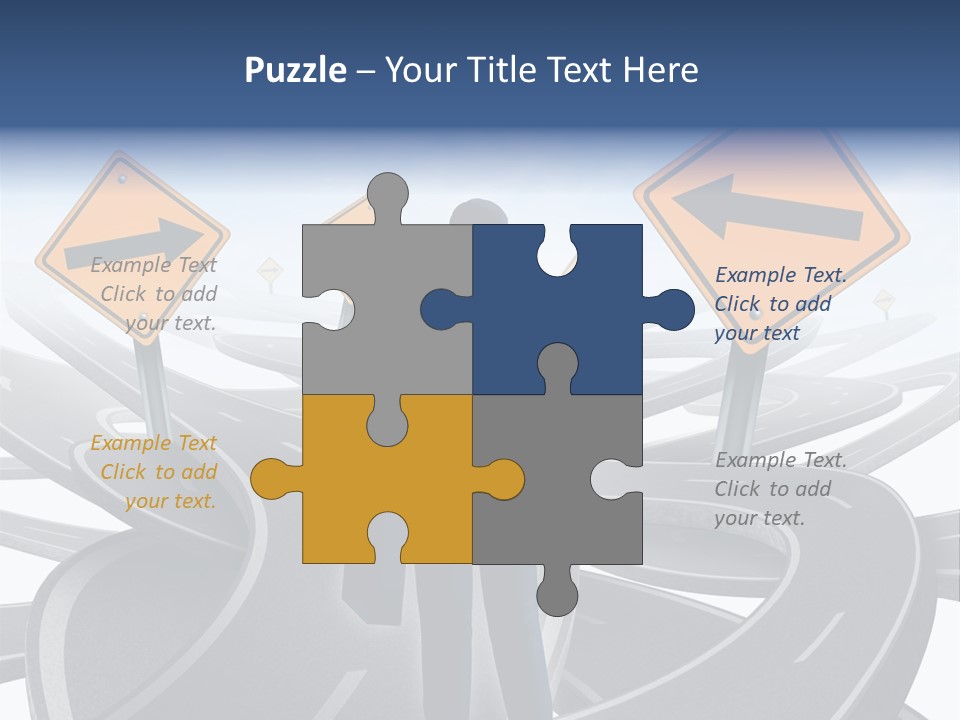 Crossroads Need Direction Confusion PowerPoint Template