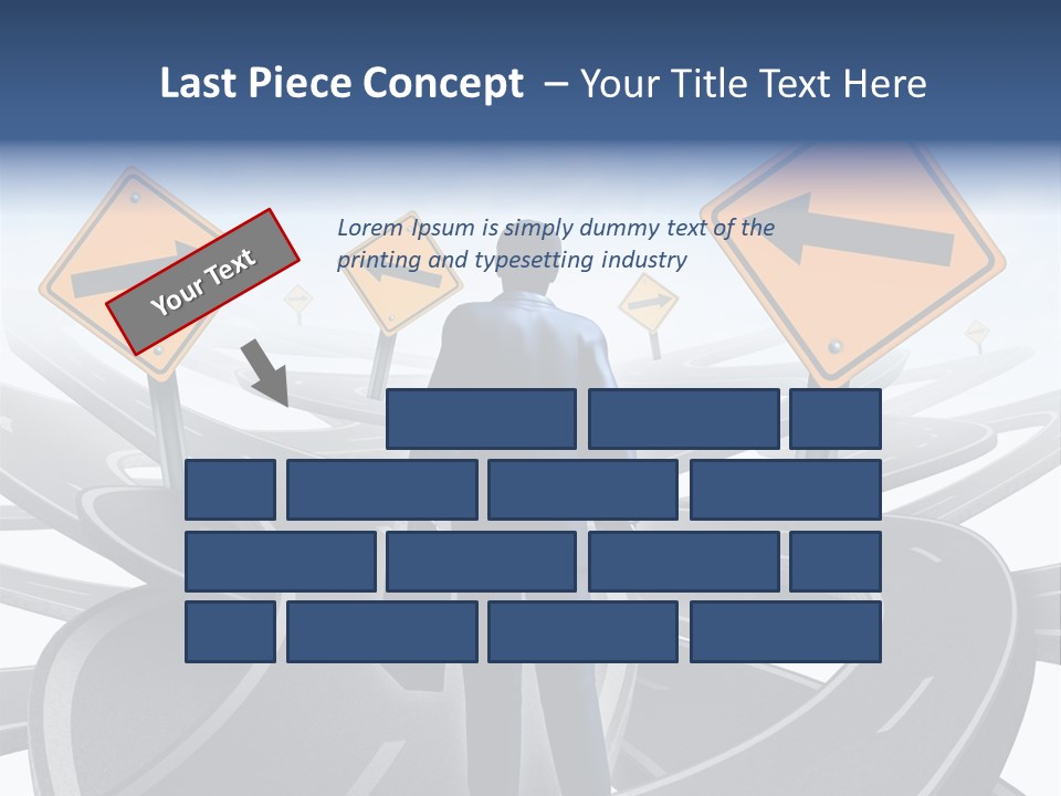 Crossroads Need Direction Confusion PowerPoint Template