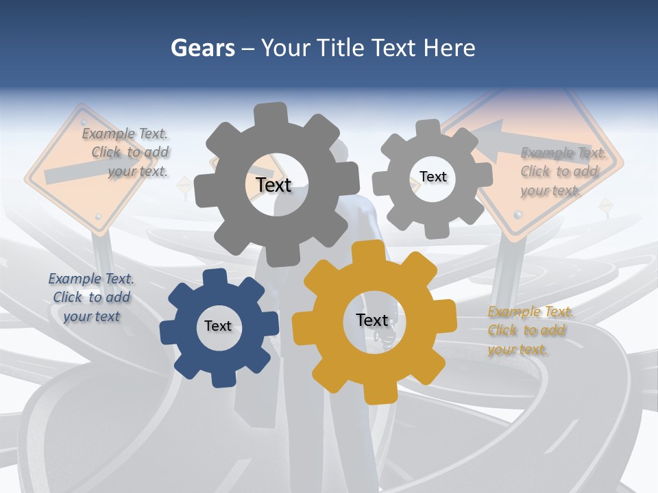 Crossroads Need Direction Confusion PowerPoint Template