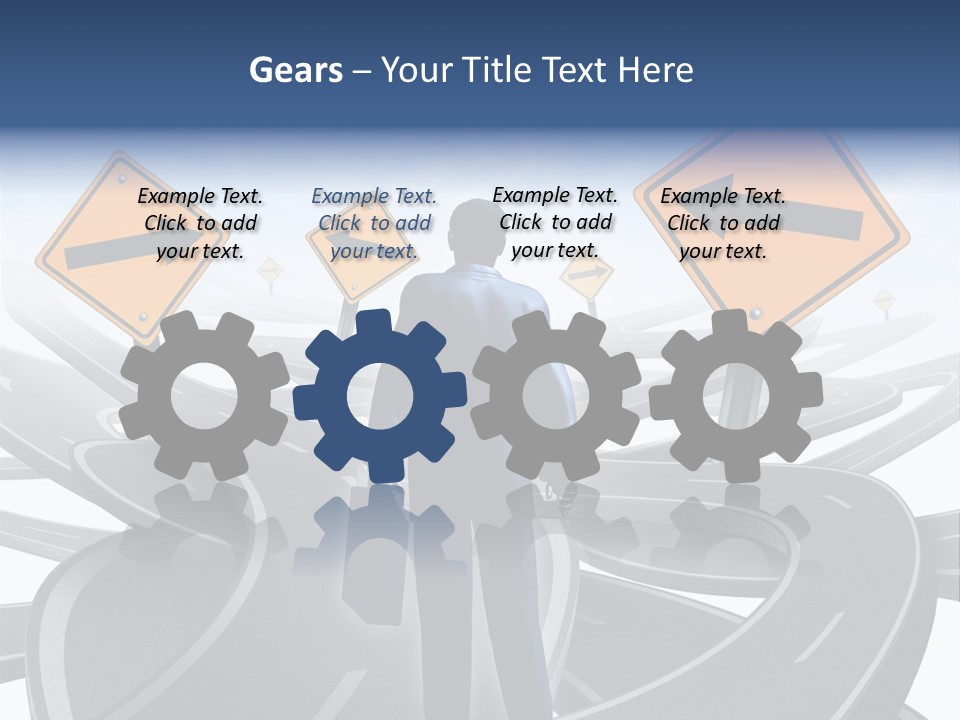 Crossroads Need Direction Confusion PowerPoint Template