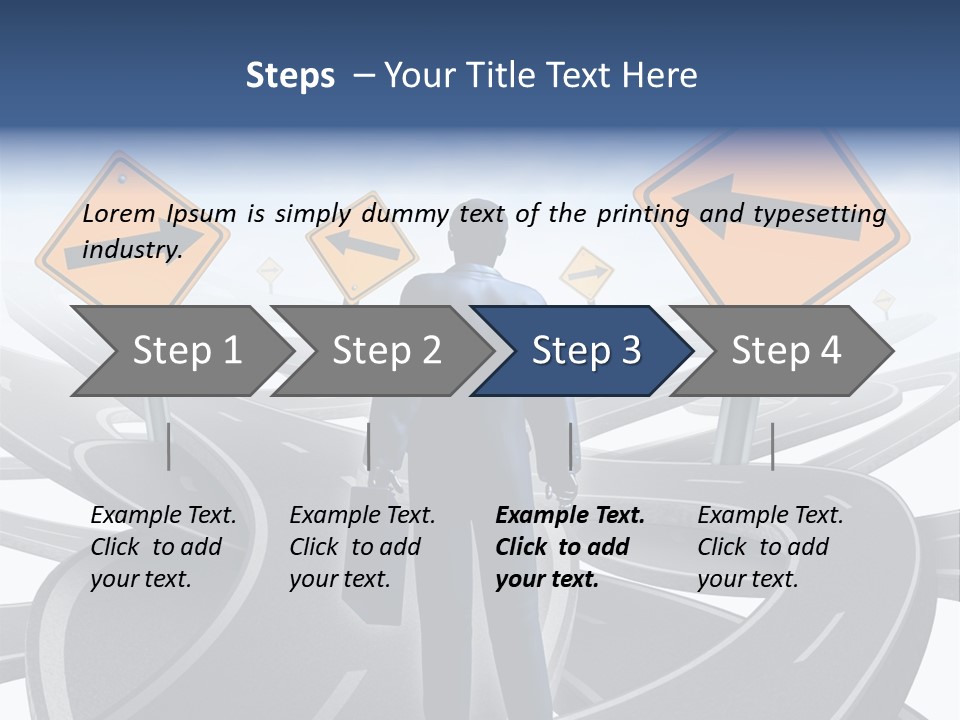 Crossroads Need Direction Confusion PowerPoint Template