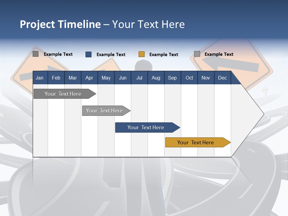 Crossroads Need Direction Confusion PowerPoint Template