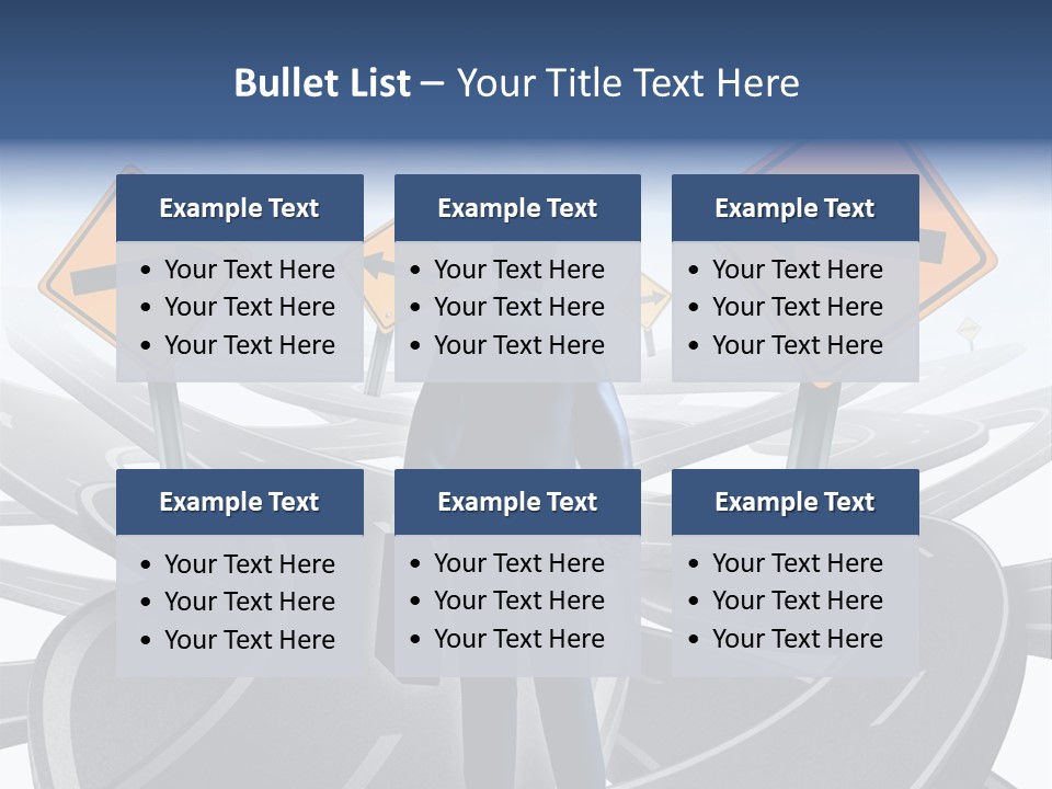 Crossroads Need Direction Confusion PowerPoint Template