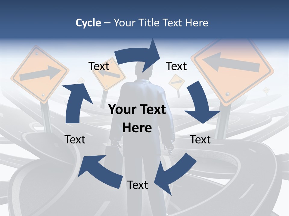 Crossroads Need Direction Confusion PowerPoint Template