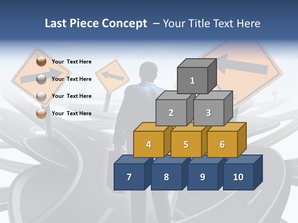 Crossroads Need Direction Confusion PowerPoint Template