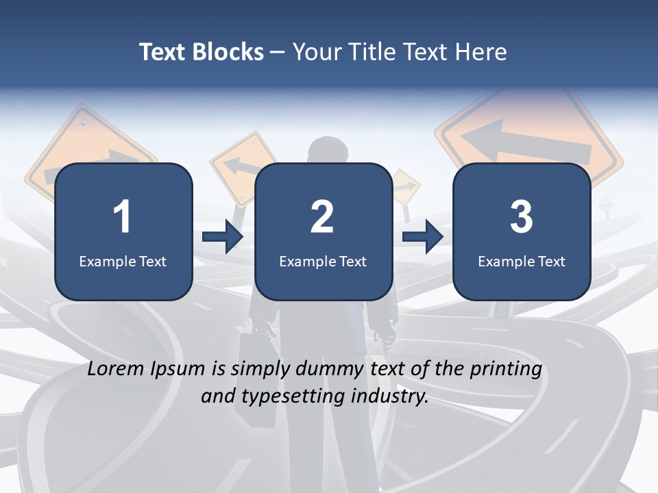 Crossroads Need Direction Confusion PowerPoint Template