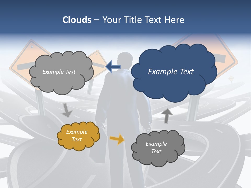 Crossroads Need Direction Confusion PowerPoint Template