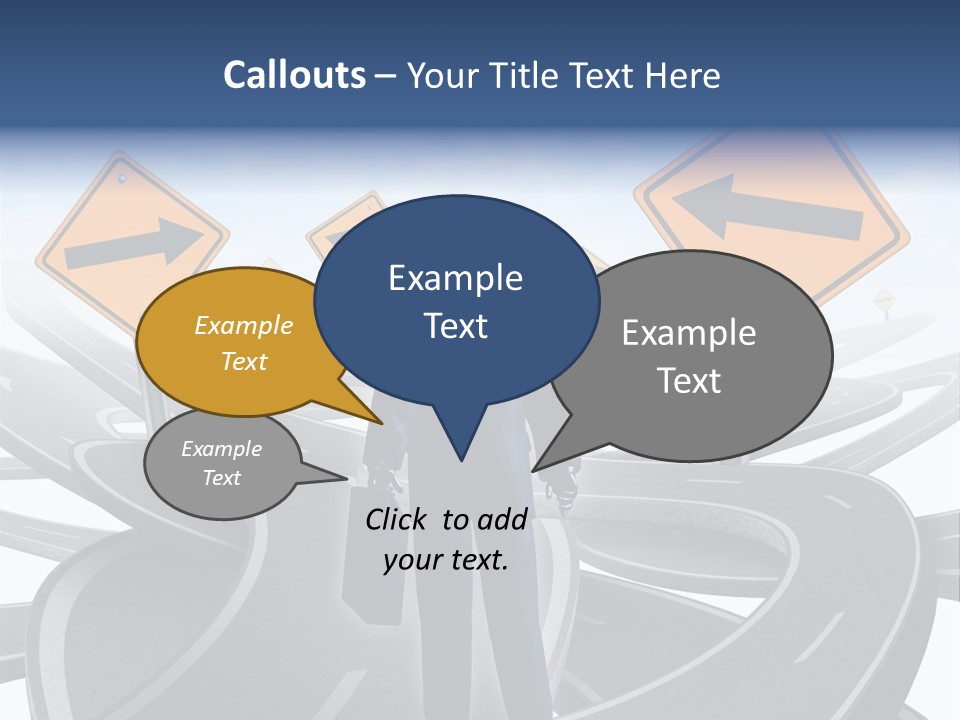 Crossroads Need Direction Confusion PowerPoint Template