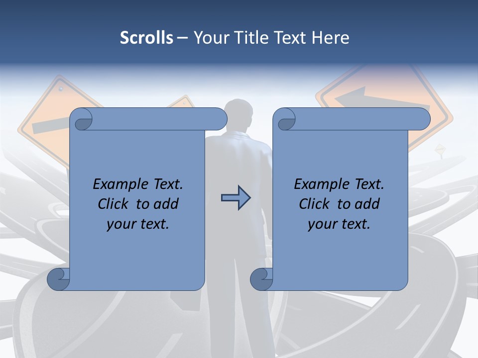 Crossroads Need Direction Confusion PowerPoint Template