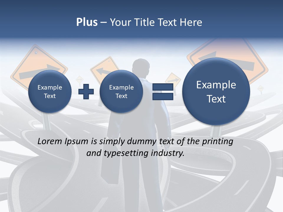 Crossroads Need Direction Confusion PowerPoint Template
