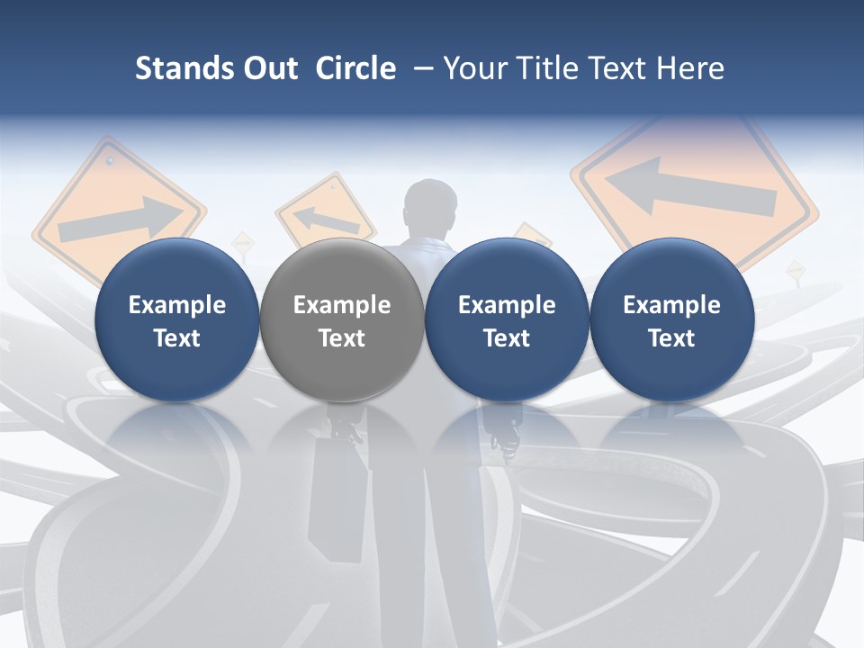 Crossroads Need Direction Confusion PowerPoint Template