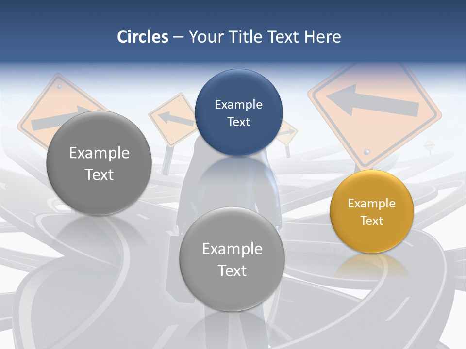 Crossroads Need Direction Confusion PowerPoint Template