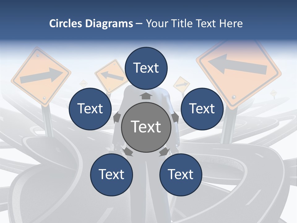 Crossroads Need Direction Confusion PowerPoint Template