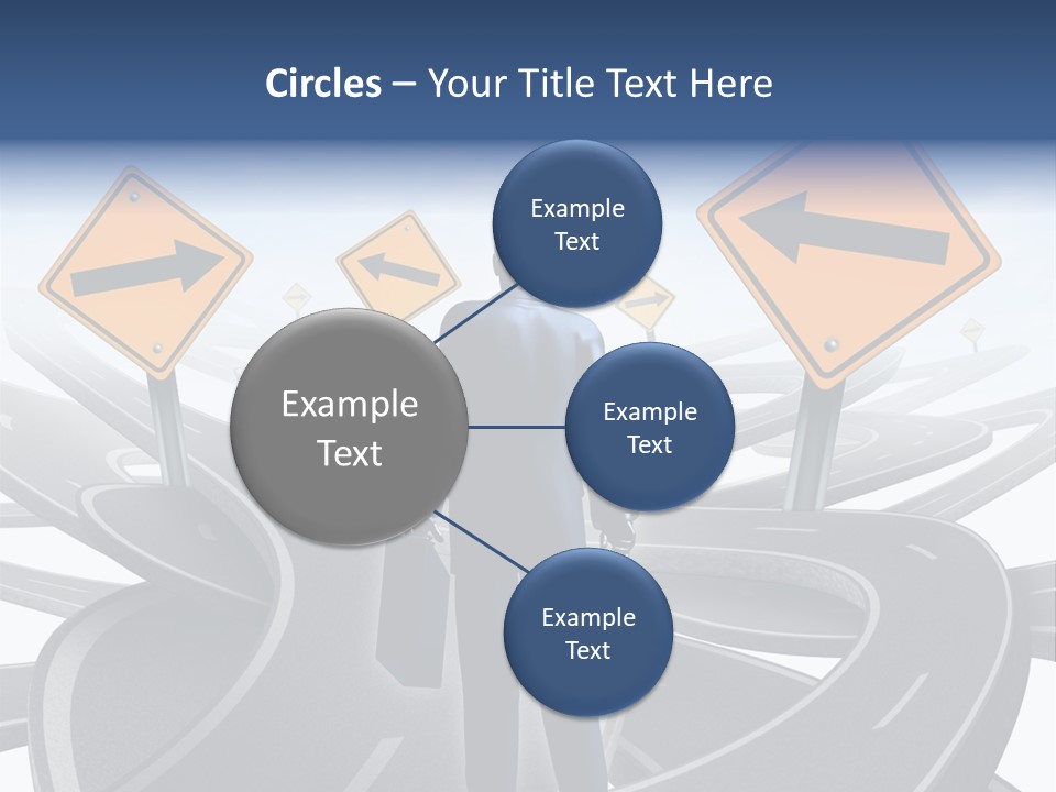 Crossroads Need Direction Confusion PowerPoint Template
