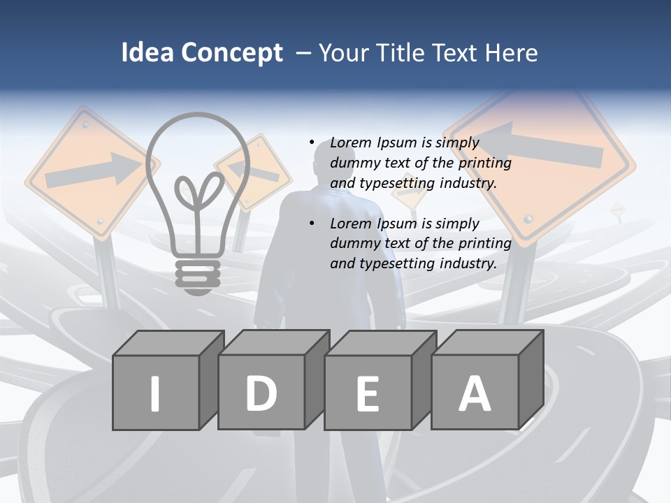 Crossroads Need Direction Confusion PowerPoint Template
