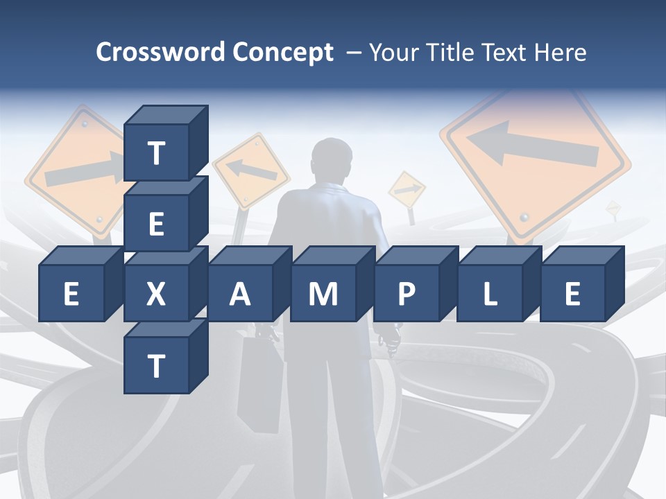Crossroads Need Direction Confusion PowerPoint Template