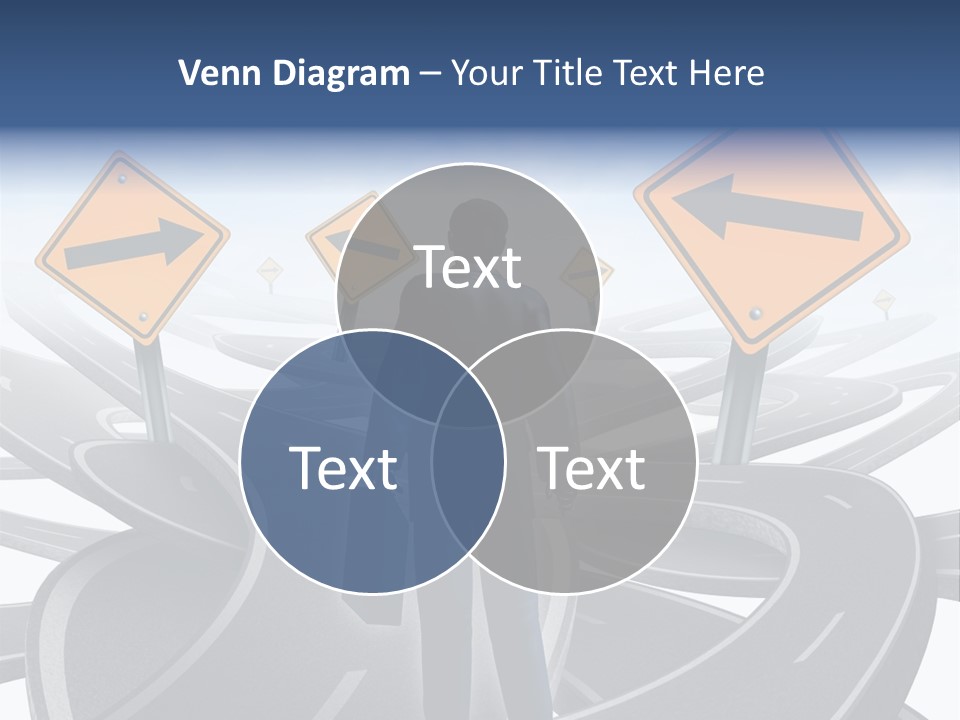 Crossroads Need Direction Confusion PowerPoint Template
