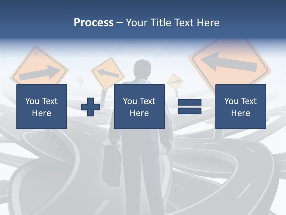 Crossroads Need Direction Confusion PowerPoint Template