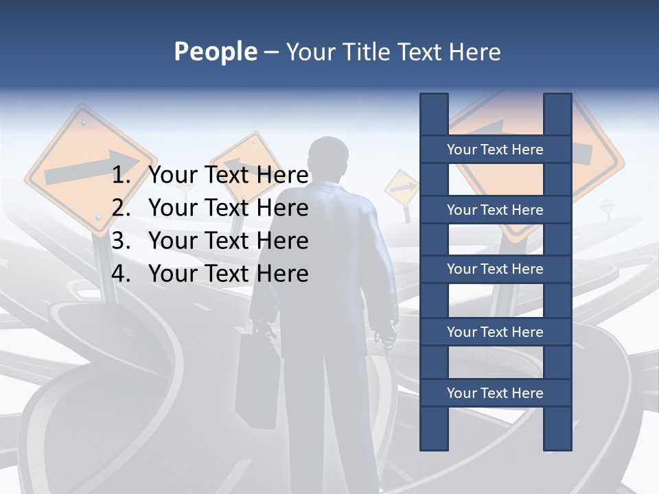 Crossroads Need Direction Confusion PowerPoint Template