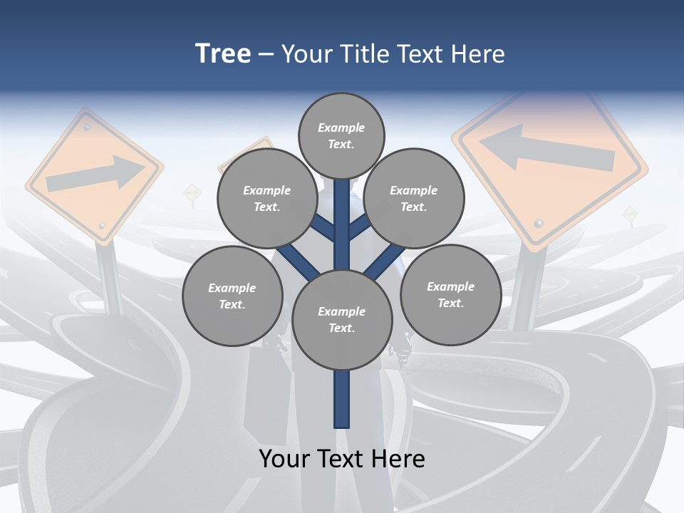 Crossroads Need Direction Confusion PowerPoint Template