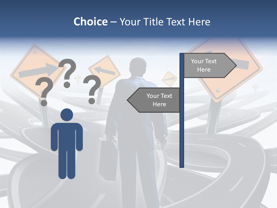 Crossroads Need Direction Confusion PowerPoint Template