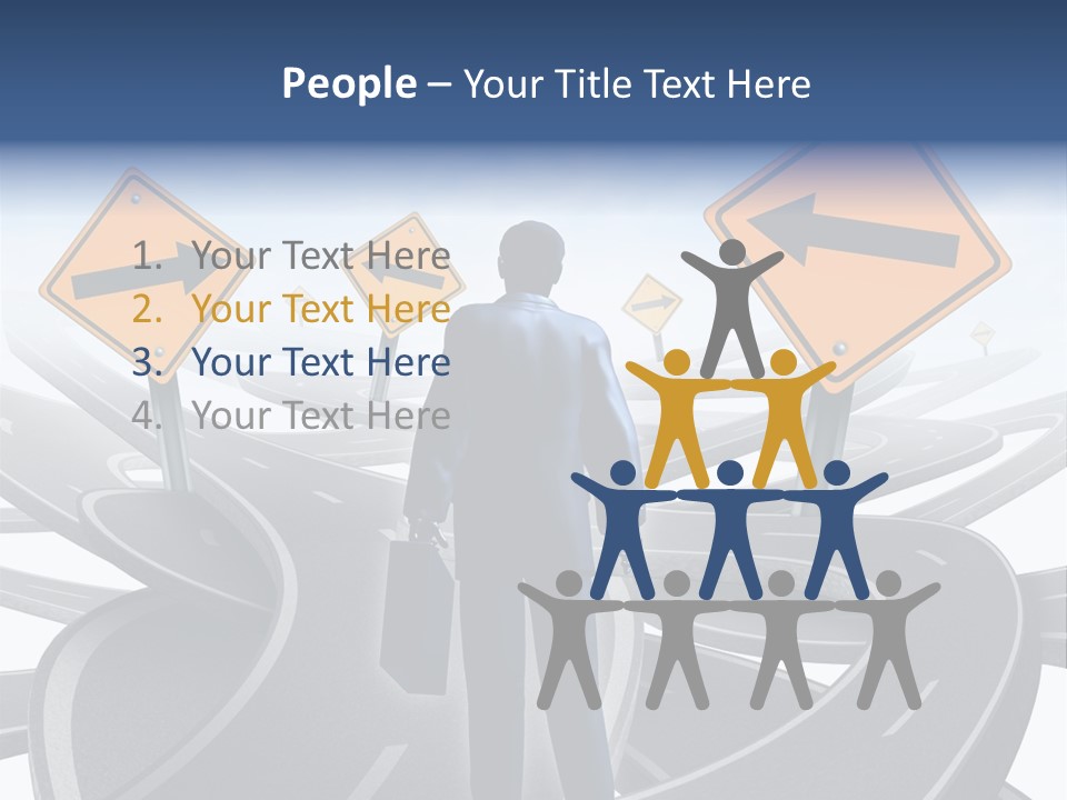 Crossroads Need Direction Confusion PowerPoint Template