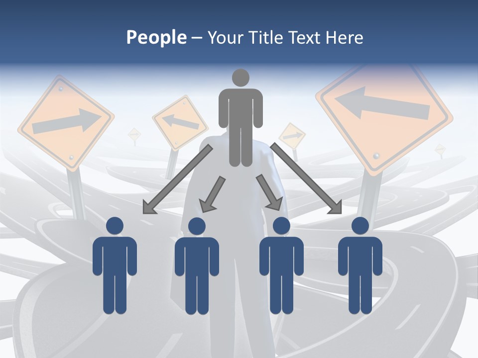 Crossroads Need Direction Confusion PowerPoint Template