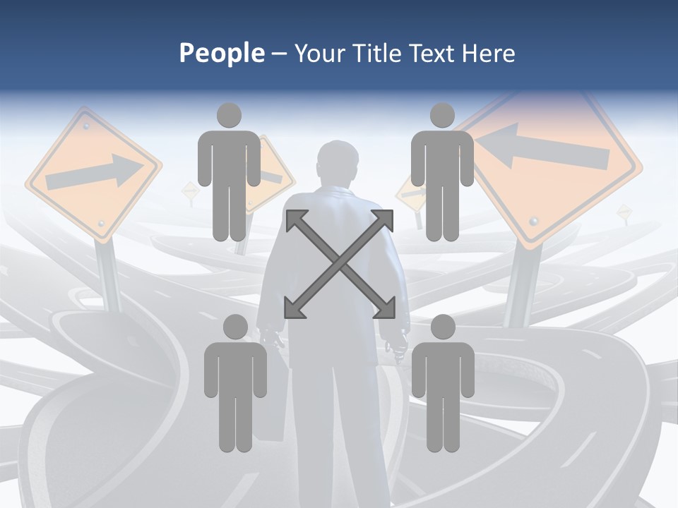 Crossroads Need Direction Confusion PowerPoint Template