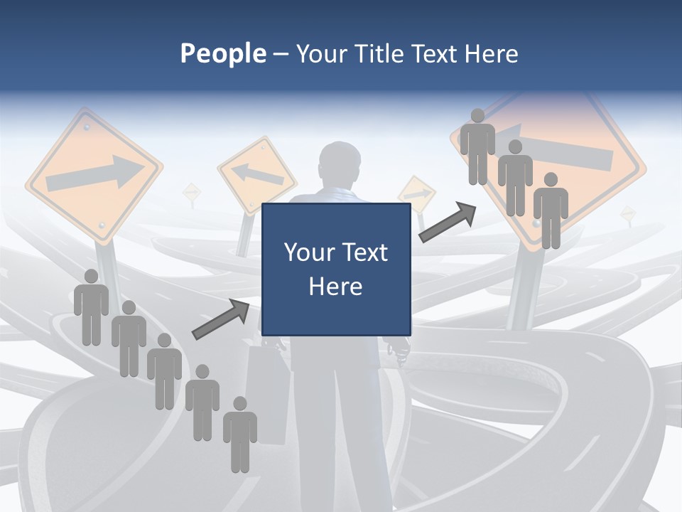 Crossroads Need Direction Confusion PowerPoint Template