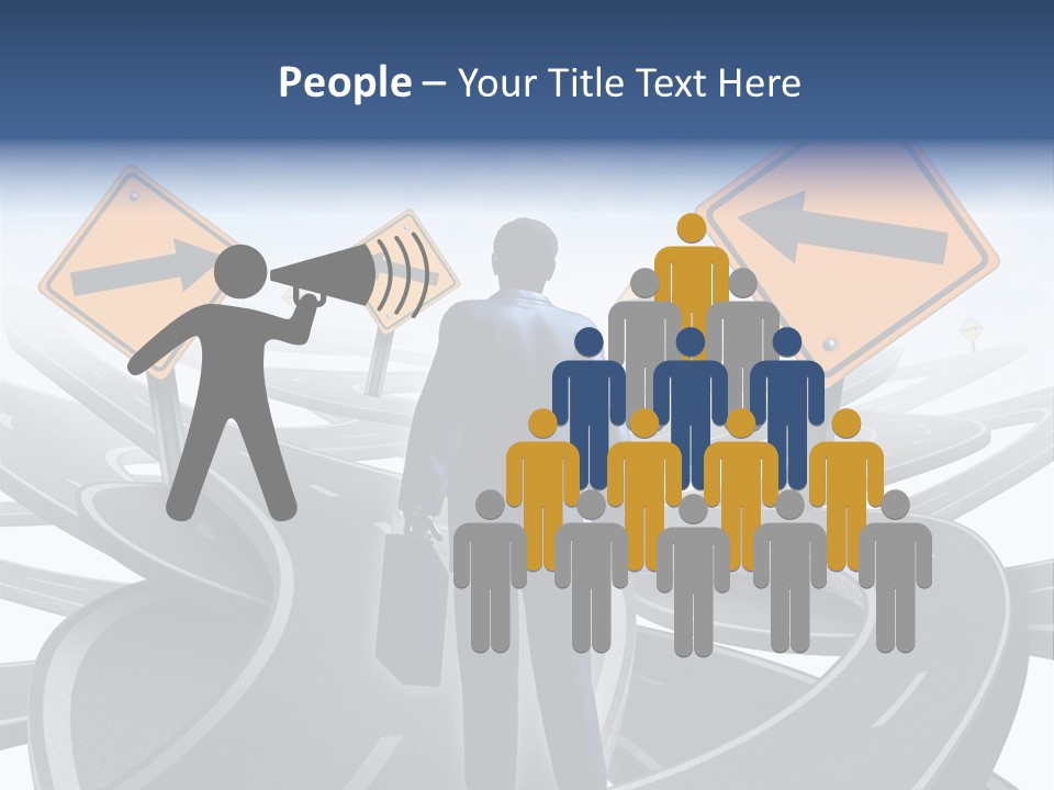 Crossroads Need Direction Confusion PowerPoint Template