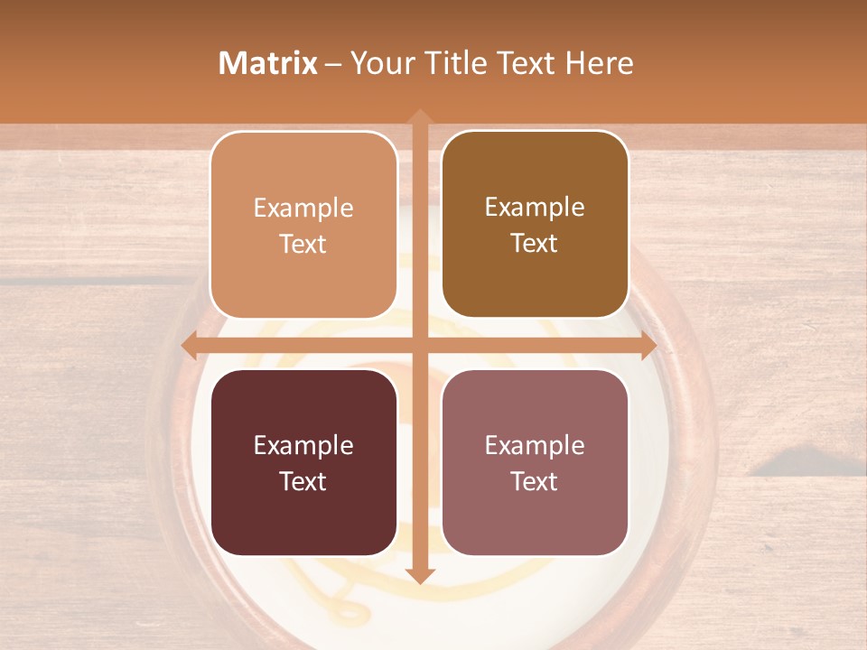 A Bowl Of Yogurt On A Wooden Table PowerPoint Template