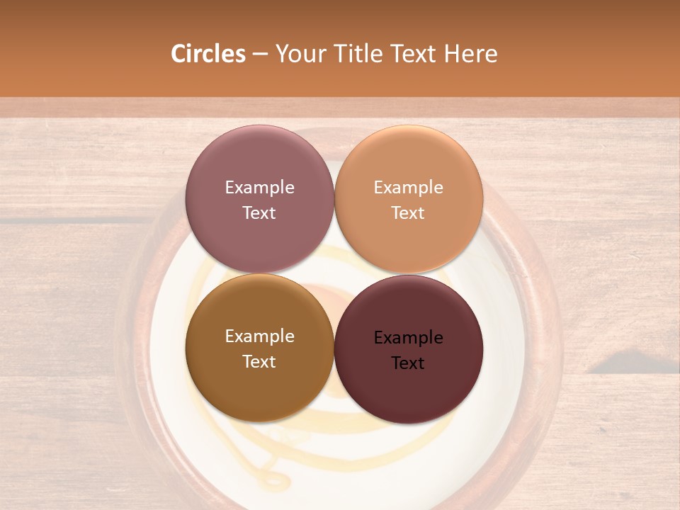 A Bowl Of Yogurt On A Wooden Table PowerPoint Template