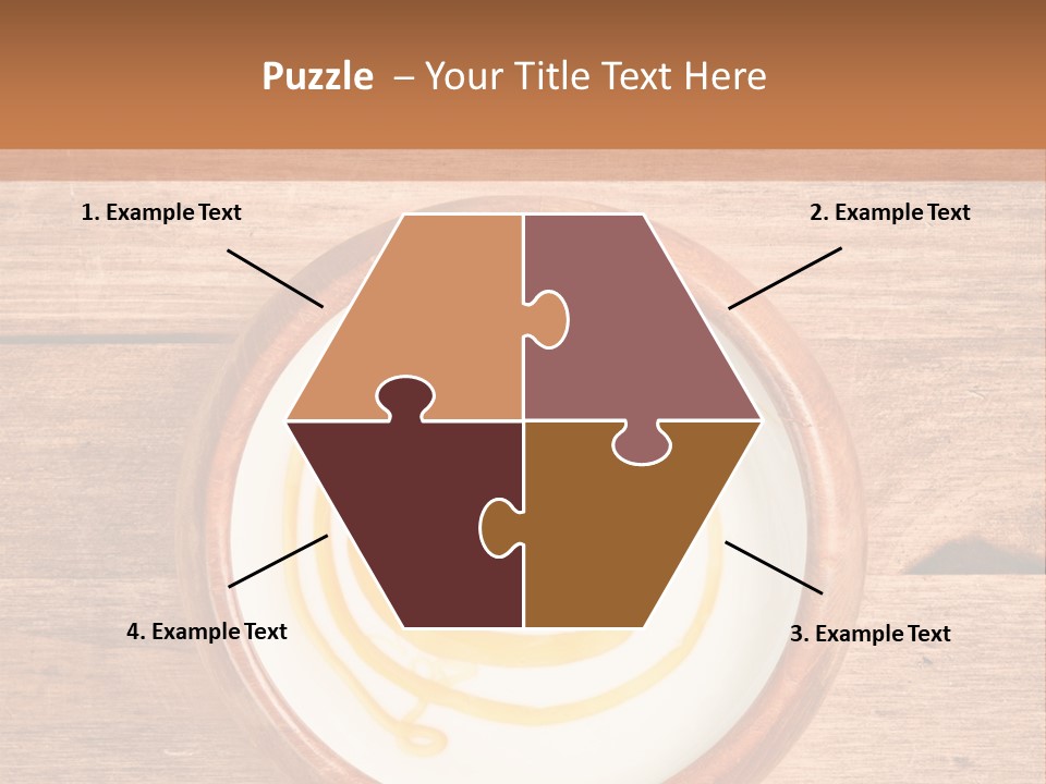 A Bowl Of Yogurt On A Wooden Table PowerPoint Template