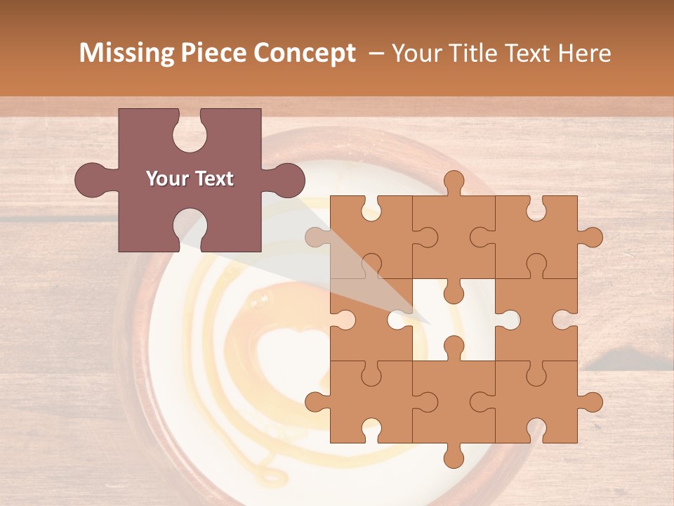 A Bowl Of Yogurt On A Wooden Table PowerPoint Template