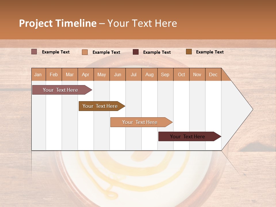 A Bowl Of Yogurt On A Wooden Table PowerPoint Template