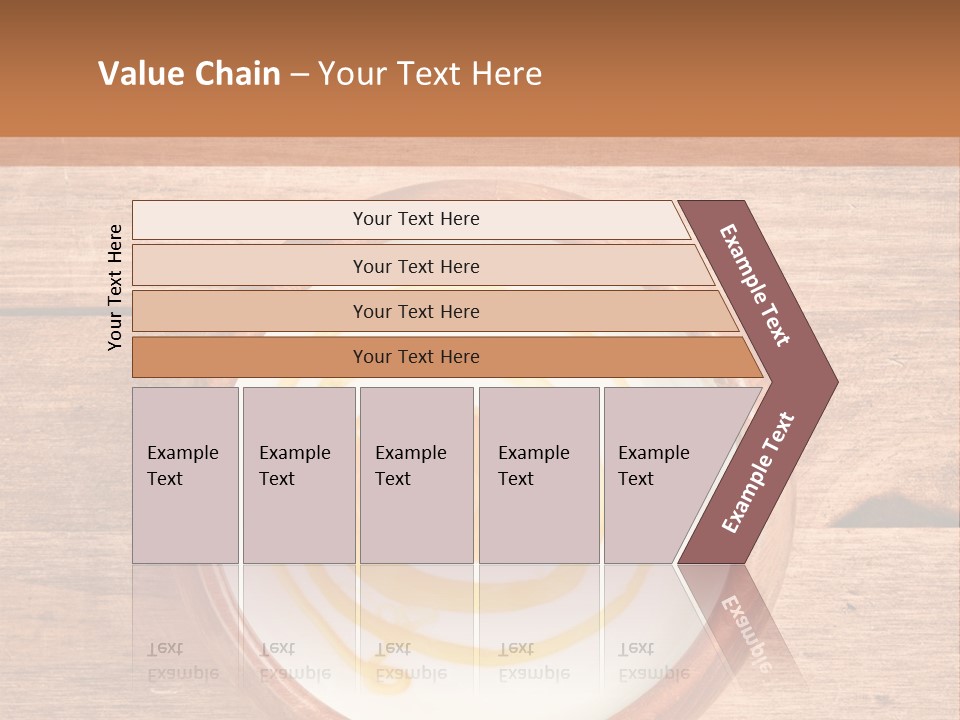 A Bowl Of Yogurt On A Wooden Table PowerPoint Template