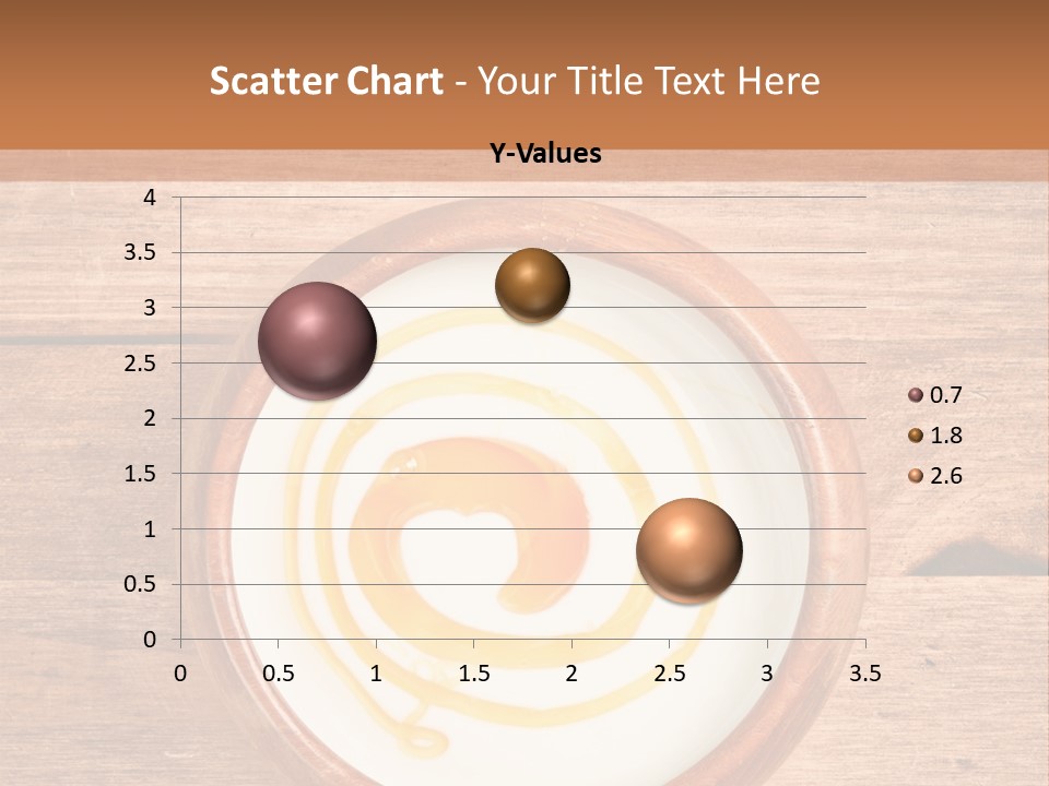 A Bowl Of Yogurt On A Wooden Table PowerPoint Template