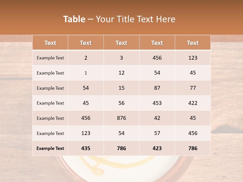 A Bowl Of Yogurt On A Wooden Table PowerPoint Template